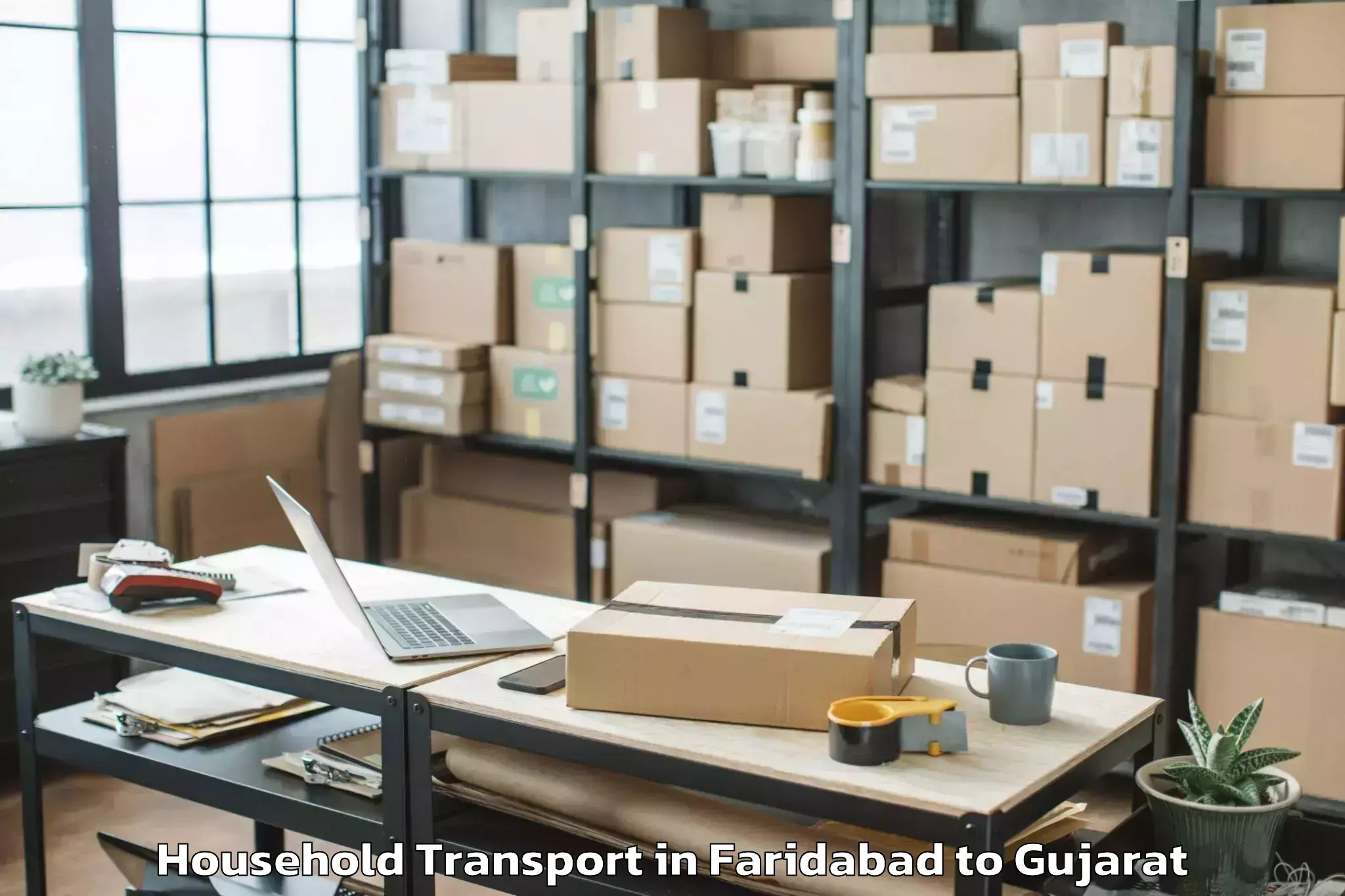 Book Your Faridabad to Delvada Household Transport Today